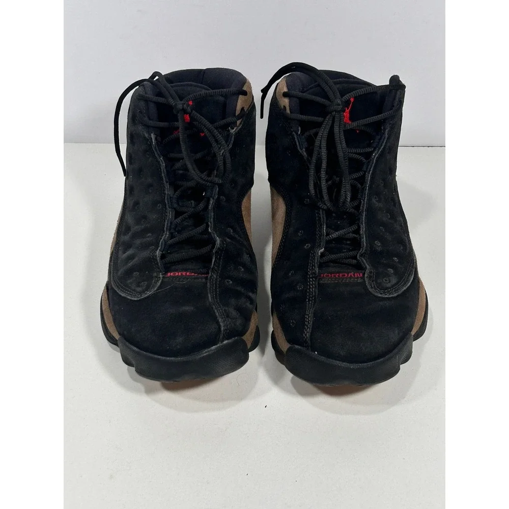 Jordan 13 Retro Olive Black Suede Red Mens Basketball Shoes 414571-006